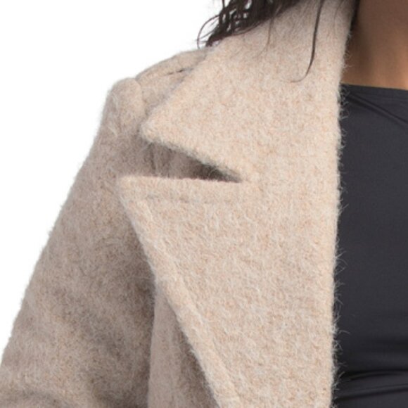 AVEC LES FILLES Strong Shoulder Double Breasted Maxi Coat - Picture 3 of 3